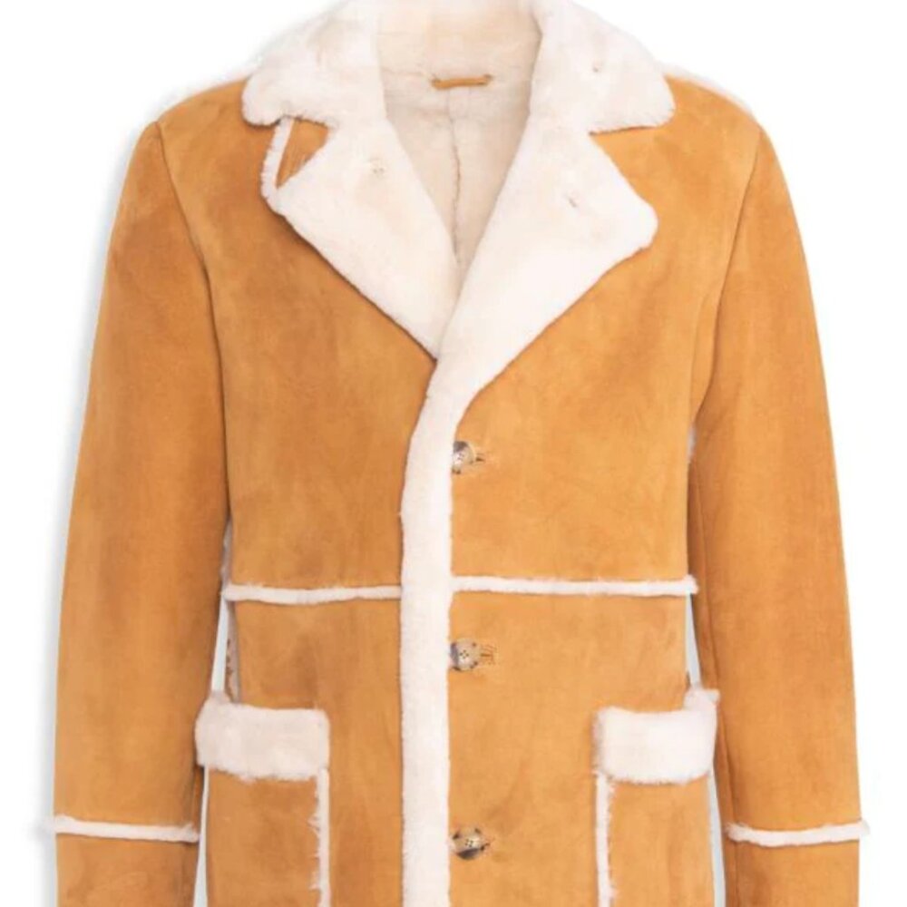 WOLFIE FURS Shearling Button-Front Jacket $1300+